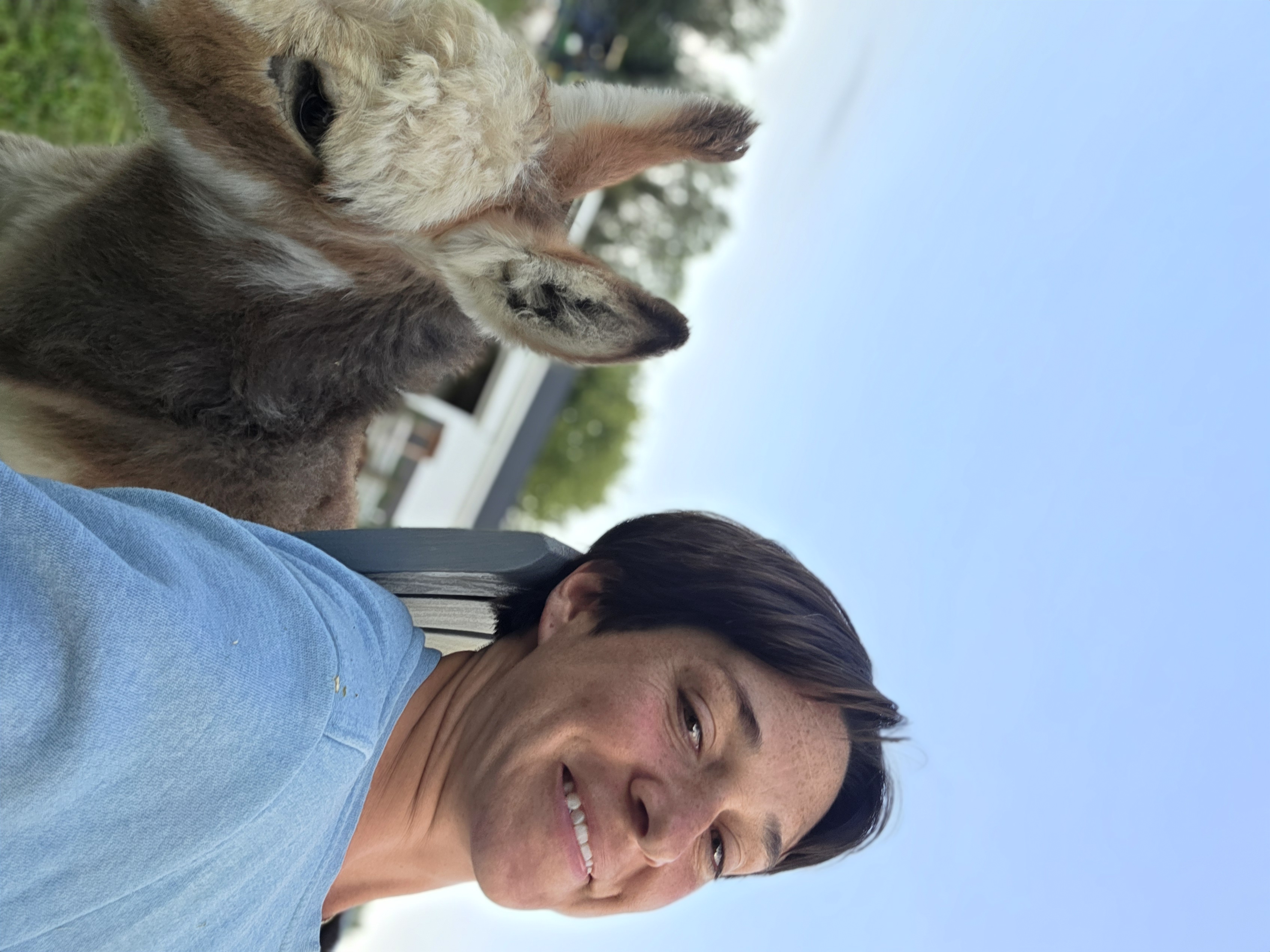 A farm selfie with Penny Lane